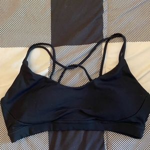 Lole black strappy sports bra